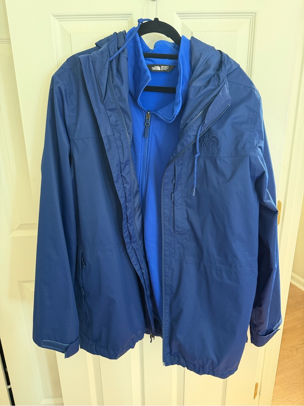 The North Face Carto Triclimate Men's 3 in 1 Jacket Size XXL Blue Color
